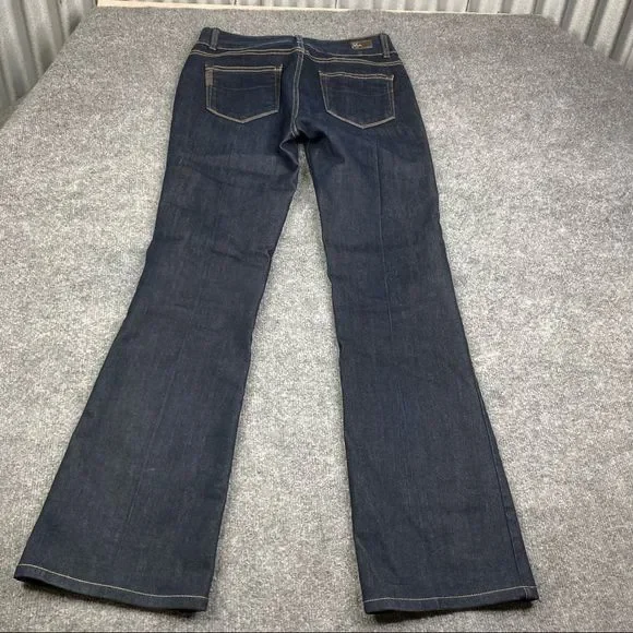 PAIGE Blue Boot Cut Jeans with Medium-Dark Wash - Picture 8 of 9